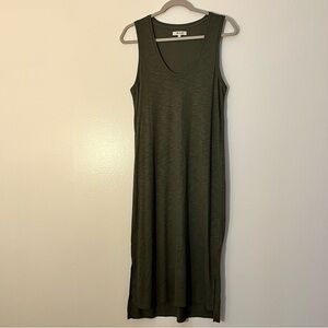 Madewell | Olive green tank midi/maxi dress Women’s size M stretch vacation